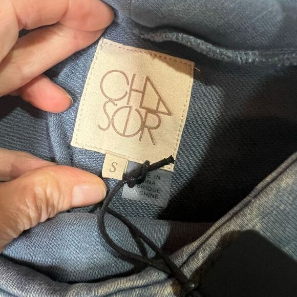 Chaser Funnel Neck Shirttail Dress Denim Mineral Blue NWT! - Picture 6 of 11